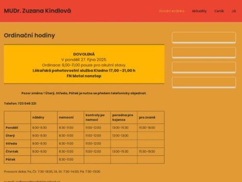 Praktický lékař pro děti a dorost - MUDr. Zuzana Kindlová