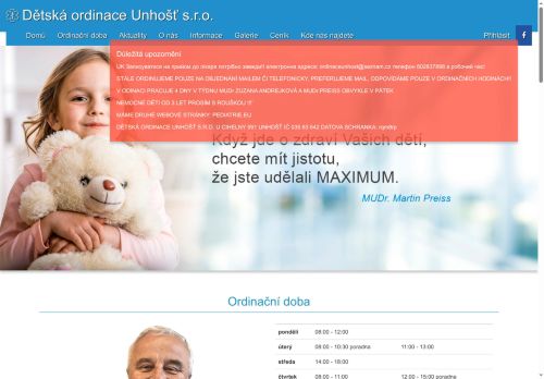 Zobrazit webové stránky Praktický lékař pro děti a dorost - MUDr. Martin Preiss