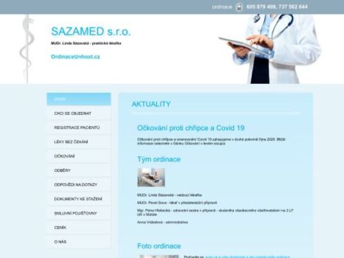 Praktický lékař pro dospělé - MUDr. Linda Sázavská