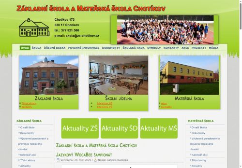 Základní škola a Mateřská škola Chotíkov, příspěvková organizace nabízí práci na pozici školní psycholog / speciální pedagog v obci Chotíkov