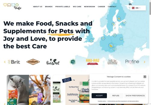 Webové stránky VAFO Production s.r.o., Rudná