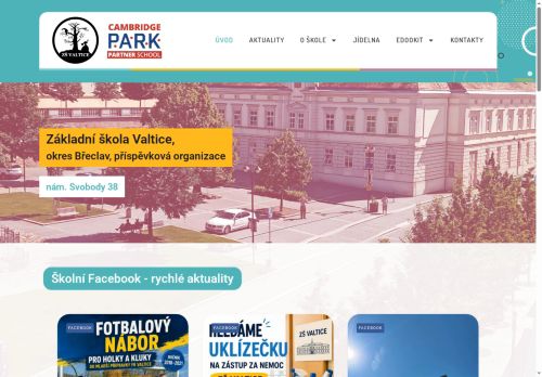 Webové stránky Základní škola Valtice, okres Břeclav, příspěvková organizace, Valtice