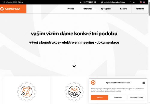 Aperture 3D s.r.o. nabízí práci na pozici Konstruktér strojních zařízení ( m/ž ) v obci Jihlava