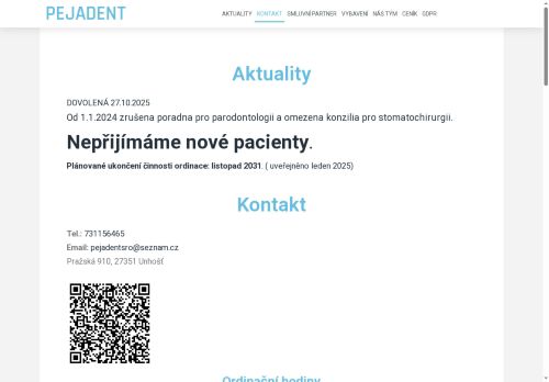 Zobrazit webové stránky Zubní ordinace - MUDr. Petr Janoušek