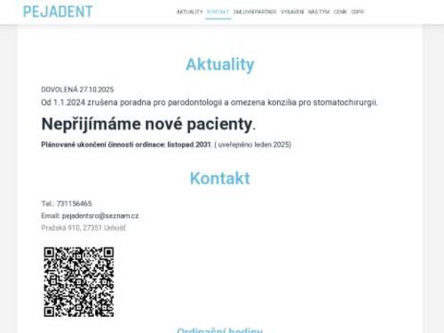 Zubní ordinace - MUDr. Petr Janoušek