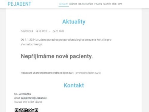 Zubní ordinace - MUDr. Petr Janoušek