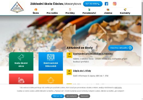 Zobrazit webové stránky Základní škola Čáslav, Masarykova 357
