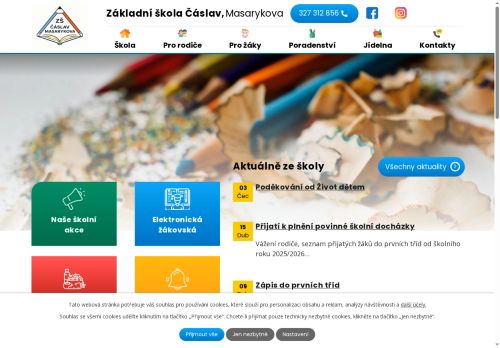 Zobrazit webové stránky Základní škola Čáslav, Masarykova 357