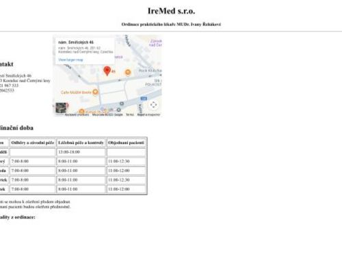 Praktický lékař pro dospělé - MUDr. Ivana Řeháková