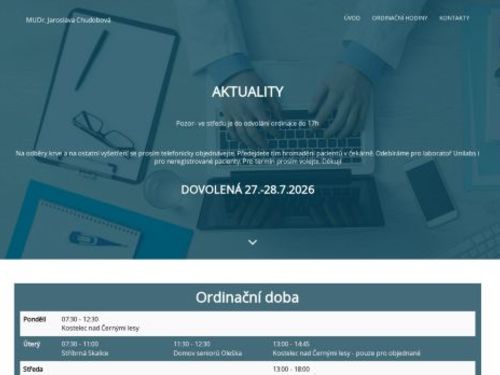 Praktický lékař pro dospělé - MUDr. Jaroslava Chudobová