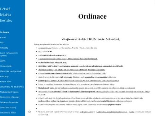 Praktický lékař pro děti a dorost - MUDr. Lucie Otáhalová