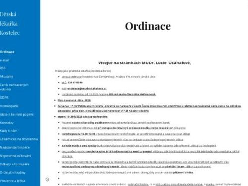 Praktický lékař pro děti a dorost - MUDr. Lucie Otáhalová
