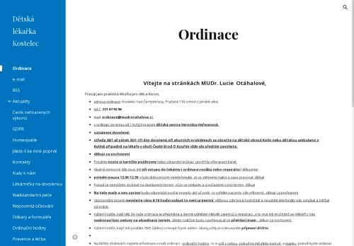 Zobrazit webové stránky Praktický lékař pro děti a dorost - MUDr. Lucie Otáhalová