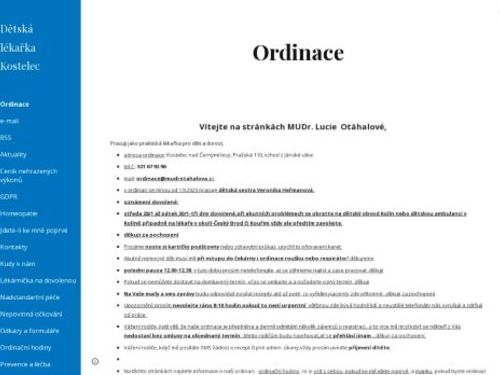 Praktický lékař pro děti a dorost - MUDr. Lucie Otáhalová