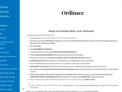 Praktický lékař pro děti a dorost - MUDr. Lucie Otáhalová