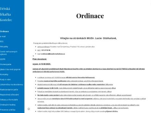 Praktický lékař pro děti a dorost - MUDr. Lucie Otáhalová