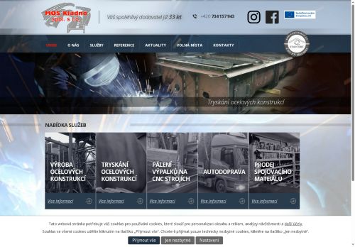 MOS Kladno, spol. s r.o. nabízí práci na pozici Svářeč/ka v obci Kladno