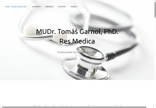 Zobrazit webové stránky Praktický lékař pro dospělé - MUDr. Tomáš Garnol, Ph.D.