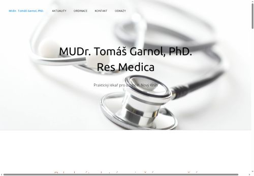 Zobrazit webové stránky Praktický lékař pro dospělé - MUDr. Tomáš Garnol, Ph.D.