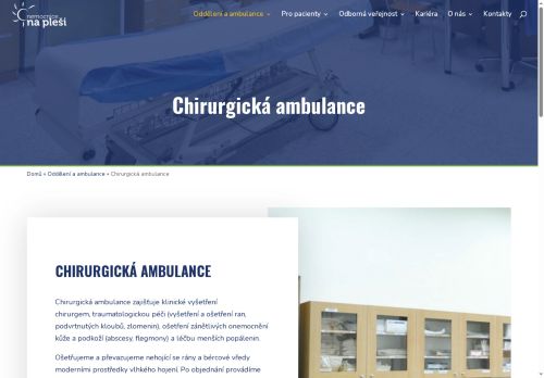 Zobrazit webové stránky Chirurgická ambulance - Nemocnice Na Pleši s.r.o.
