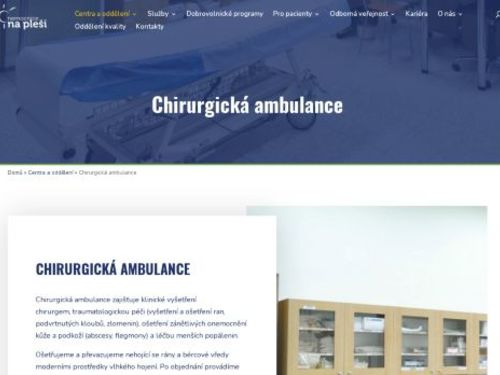 Chirurgická ambulance - Nemocnice Na Pleši s.r.o.