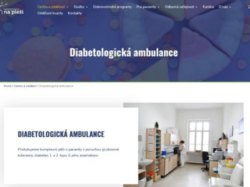 Diabetologická ambulance - Nemocnice Na Pleši s.r.o. - MUDr. Kateřina Hobzová