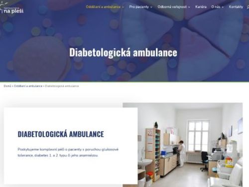 Diabetologická ambulance - Nemocnice Na Pleši s.r.o. - MUDr. Kateřina Hobzová