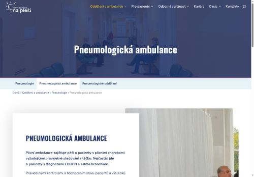 Zobrazit webové stránky Pneumologická ambulance - Nemocnice Na Pleši s.r.o.