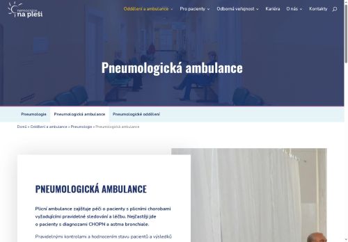 Zobrazit webové stránky Pneumologická ambulance - Nemocnice Na Pleši s.r.o.