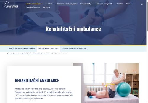 Zobrazit webové stránky Rehabilitační ambulance - Nemocnice Na Pleši s.r.o.