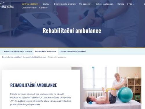 Rehabilitační ambulance - Nemocnice Na Pleši s.r.o.