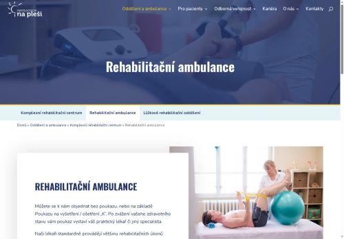 Zobrazit webové stránky Rehabilitační ambulance - Nemocnice Na Pleši s.r.o.