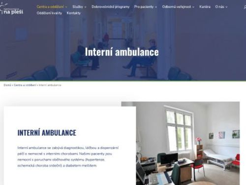 Interní ambulance - Nemocnice Na Pleši s.r.o. - MUDr. Daniela Piharová