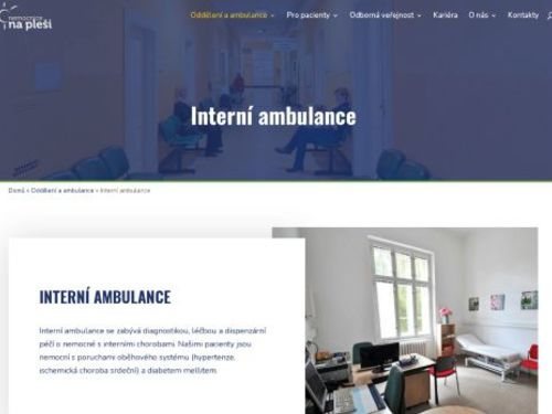Interní ambulance - Nemocnice Na Pleši s.r.o. - MUDr. Daniela Piharová