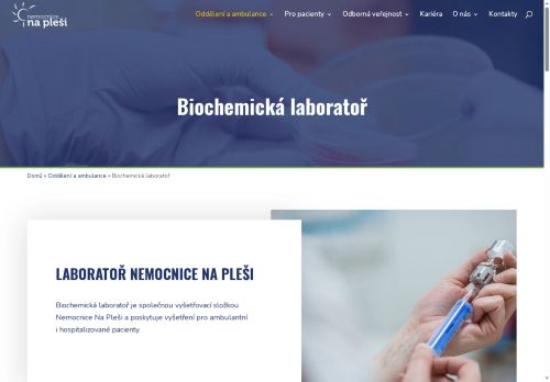 Zobrazit webové stránky Odběrová laboratoř - Nemocnice Na Pleši s.r.o.