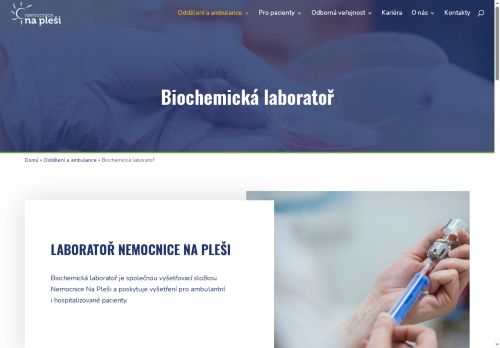 Zobrazit webové stránky Odběrová laboratoř - Nemocnice Na Pleši s.r.o.