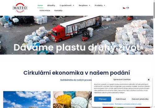 Webové stránky MATEO PACKING s.r.o., Smilovice
