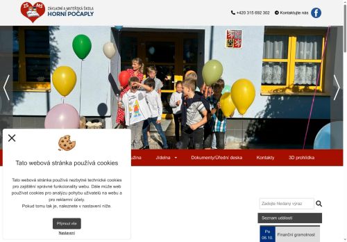 Webové stránky Základní škola a Mateřská škola Horní Počaply, Horní Počaply
