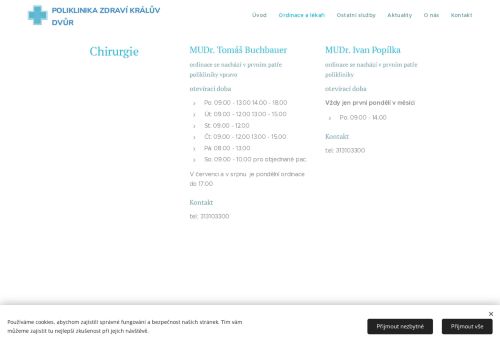 Zobrazit webové stránky Chirurgická ambulance - MUDr. Tomáš Buchbaurer