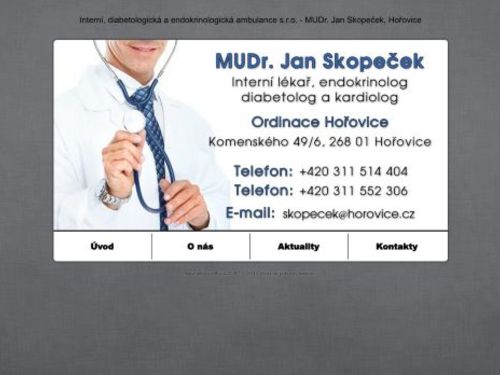 Interní, endokrinologická, diabetologická a kardiologická ambulance - MUDr. Jan Skopeček