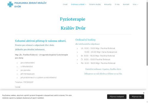 Zobrazit webové stránky Fyzioterapie - aromaterapie a masáže - Bc. Hana Kašparová