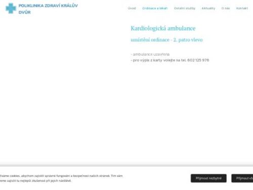 Kardiologická a angiologická ambulance - MUDr. Lorenzová, MUDr. Vanžura