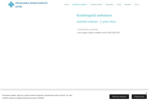 Zobrazit webové stránky Kardiologická a angiologická ambulance - MUDr. Lorenzová, MUDr. Vanžura