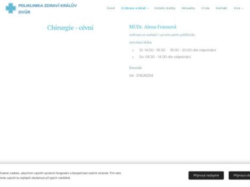 Chirurgická a cévní ambulance - MUDr. Alena Frausová