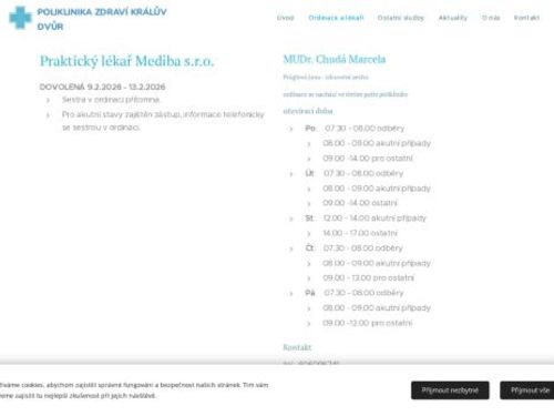 Praktický lékař pro dospělé - MUDr. Marcela Chudá