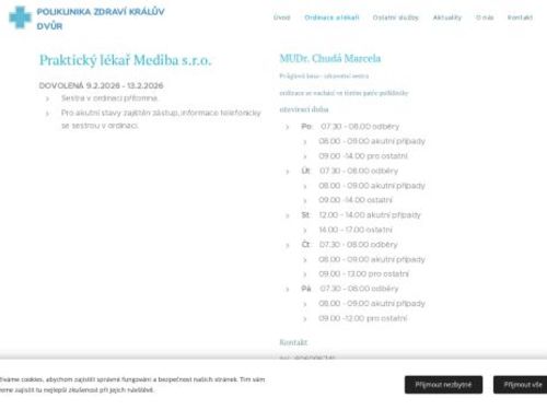 Praktický lékař pro dospělé - MUDr. Marcela Chudá