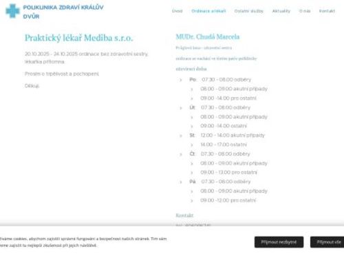 Praktický lékař pro dospělé - MUDr. Marcela Chudá