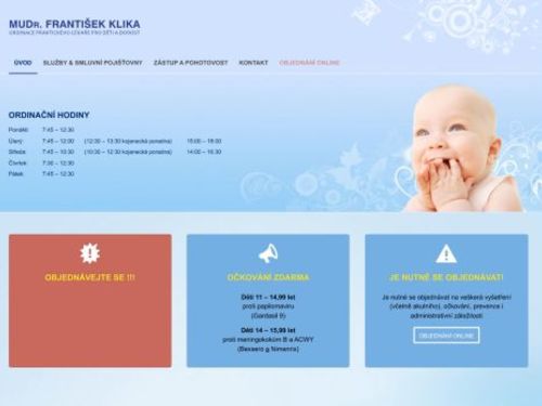 Praktický lékař pro děti a dorost - MUDr. František Klika