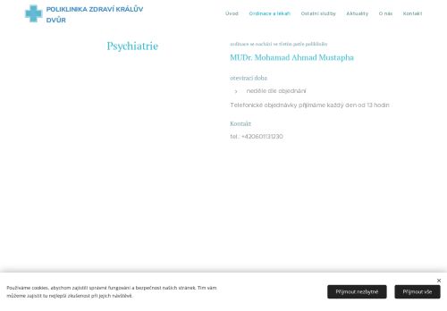 Zobrazit webové stránky Psychiatrická ambulance - MUDr. Dagmar Tichá