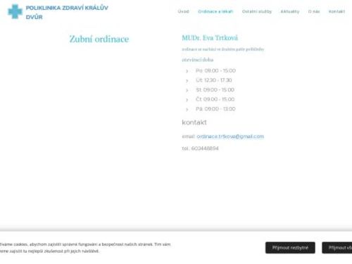Zubní ordinace - MUDr. Eva Trtková